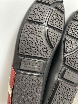 NEW Bally Piotre Slip On Driver Penny Loafer - Black Leather - 8