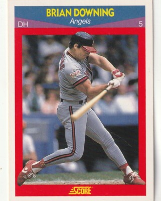 FREE SHIPPING-MINT-1990 Score Superstars Brian Downing #46 ANGELS