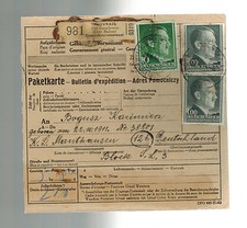 1944 Wierzbnik Poland GG Germany Parcel Cover to Concentration Camp Mauthausen