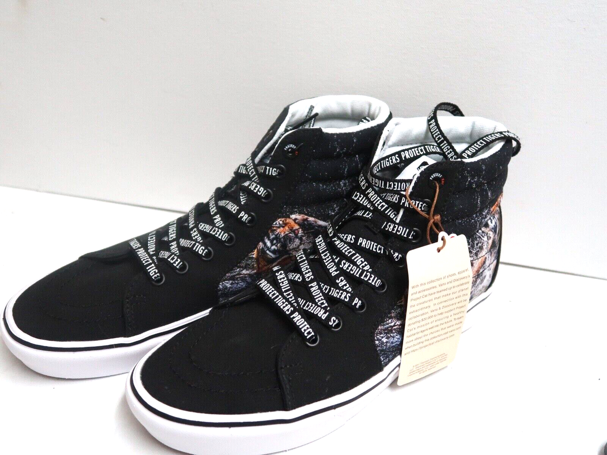 VANS x PROJECT CAT COMFYCUSH SK8-HI★コラボ★PLAYING TIGERS Vans X Project Cat Protect Tigers ComfyCush Sk8-Hi Men-8.0