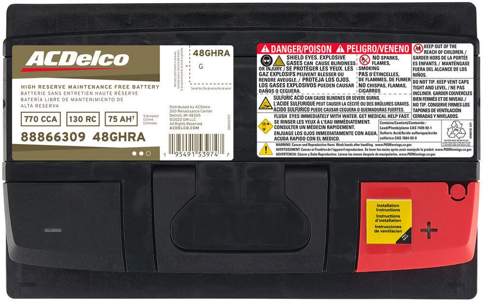 Vehicle Battery-42 Month Warranty High Reserve ACDelco 48GHRA Duramax - Image 4 of 4