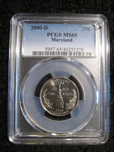 2000 D Washington State Quarter Maryland Reverse PCGS MS65