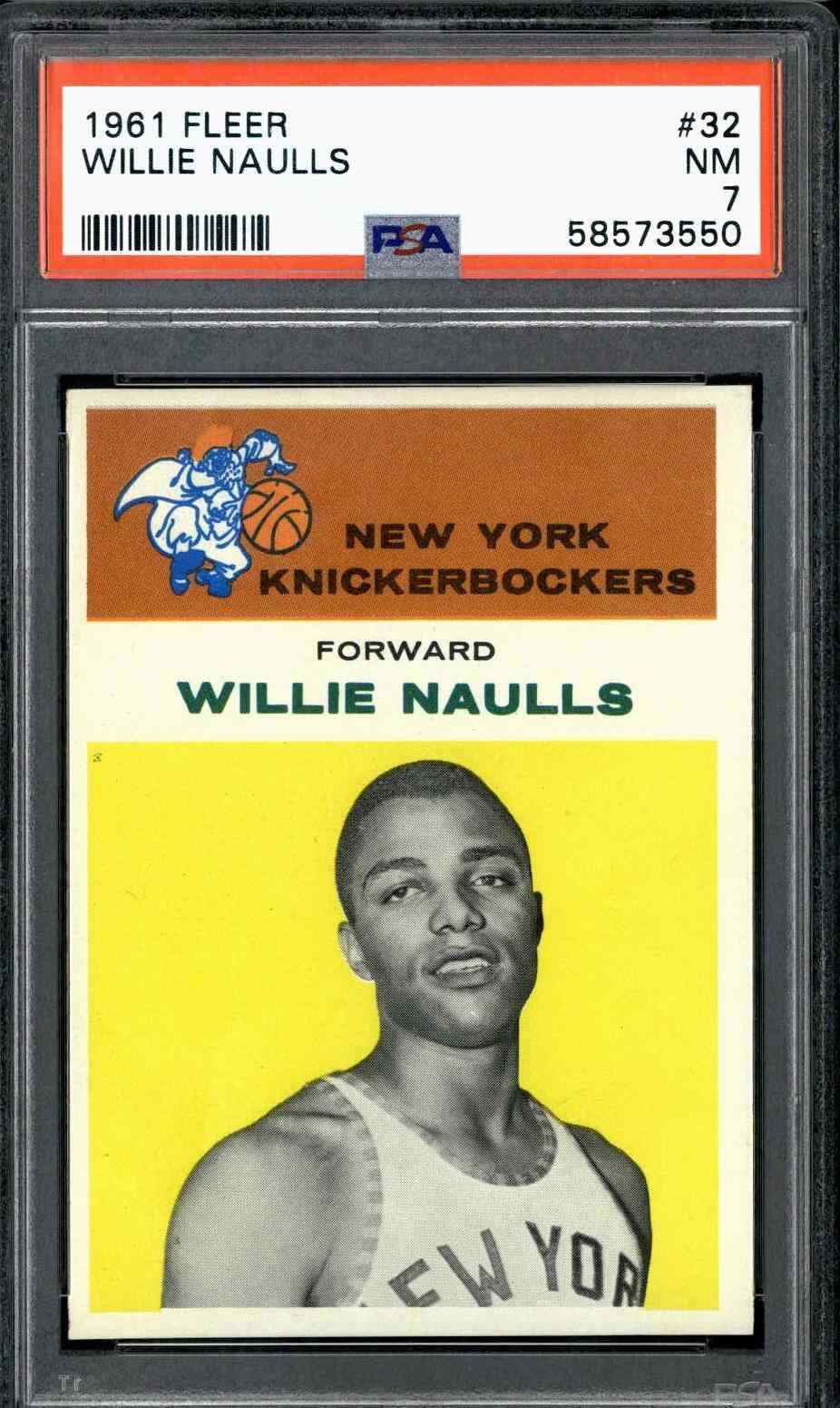 1961 Fleer #32 Willie Naulls - PSA 7