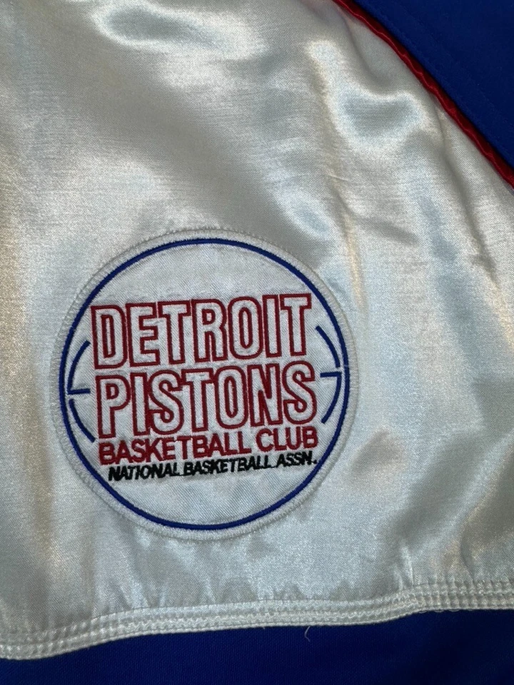 Chaqueta De Colección Detroit Pistons 3XL Emitida por el Equipo NBA CHAMP WARM UP 89 90 2004 Foto 3 de 4