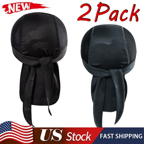 2PCS Durag Doo Rag for Men Cycling 