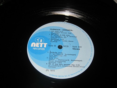 Tronder Kremen (1975) LP Nett Swedish Rock Import Bugges Firo Firestones Tellus+ - Picture 6 of 6