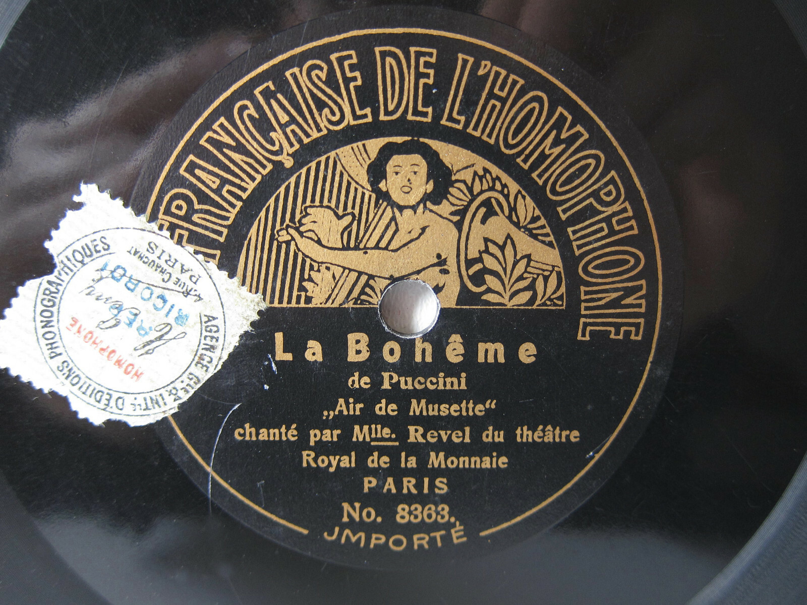 78rpm LEONIE TANESY sings Guillaume Tell - RARE FRENCH HOMOPHONE 1906 ...