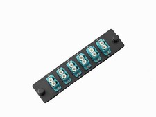 12 Port LGX Footprint Fiber Patch Panel Loaded with 6 Blue LC Adapters from USA
