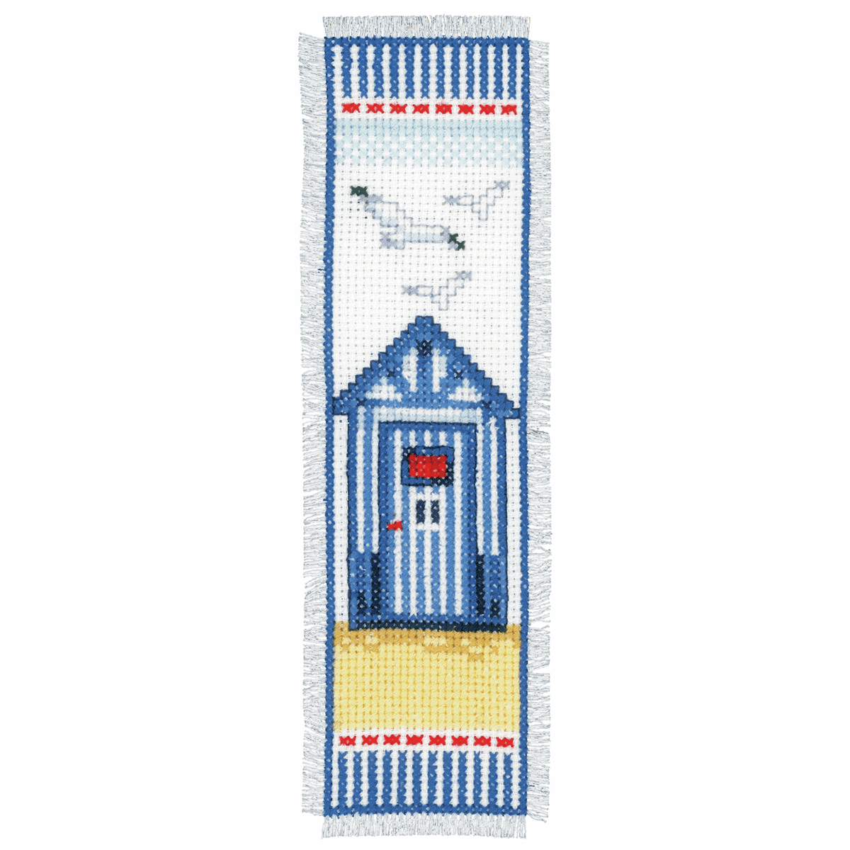 B&Q -  B/mark Beach HutCounted Cross Stitch Kit: Bookmark: Beach HutVervaco - Image 2