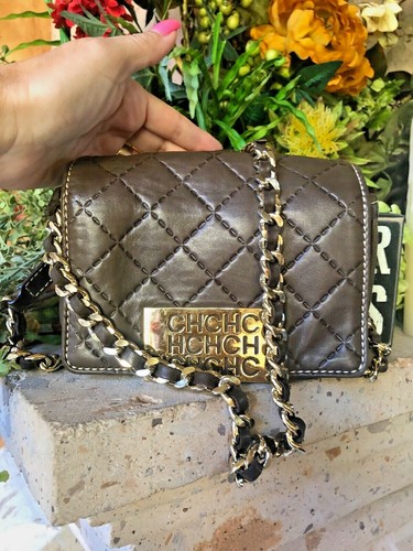 Auténtico Bolso Carolina Herrera Acolchado Cuero Bandolera | eBay