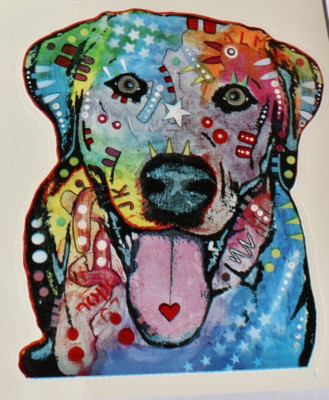 Labrador Retriever Car Stickers (2) diff sizes  Dean Russo Window Decal