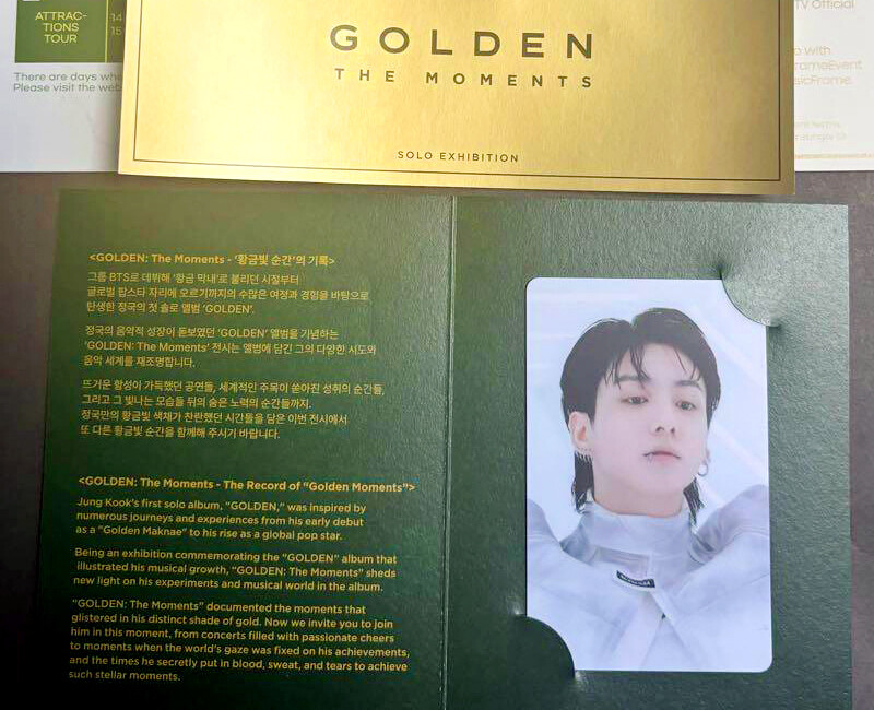 BTS JUNGKOOK Exhibition GOLDEN : The Moments POP UP Benefits