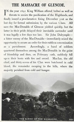 10132 - Postkarte mit Details des Massakers von Glencoe