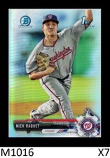 1-2017 BOWMAN CHROME DRAFT REFRACTOR NICK RAQUET NATIONALS CARD#BDC-182 QTY