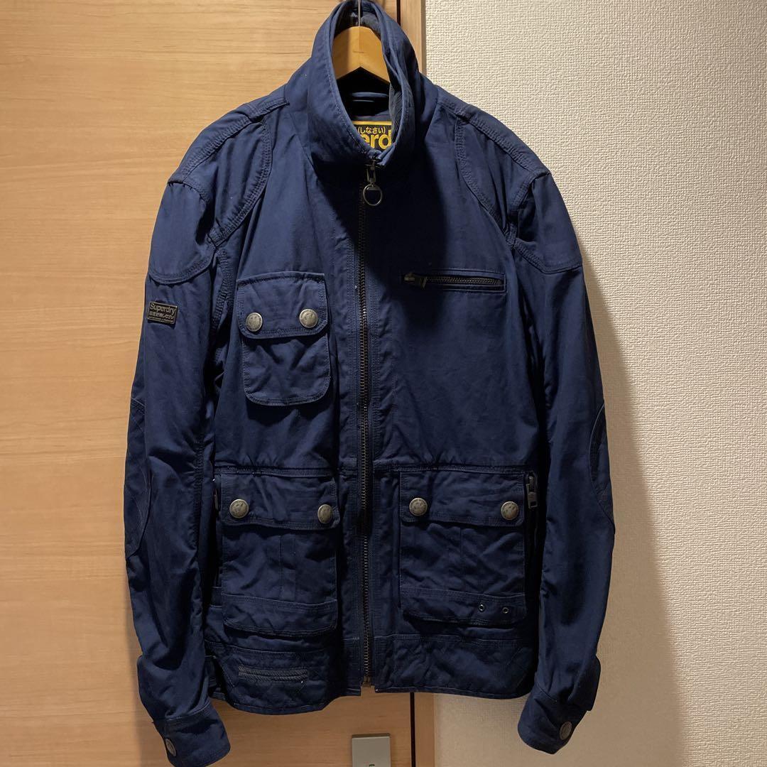 希少アイテム【Superdry 極度乾燥しなさい】モーターサイクルジャケット 紺 Rare item Superdry Extremely Dry Motorcycle Jacket Navy | eBay