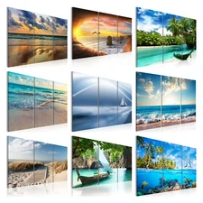 LANDSCAPE SEA Canvas Print Framed Wall Art Picture Image 030212-39