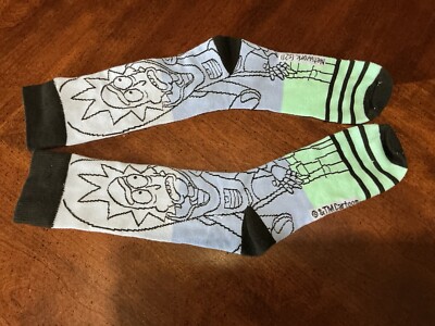 RICK AND MORTY Socks New NWT Shoe Size Adult 6-12. Adult Swim