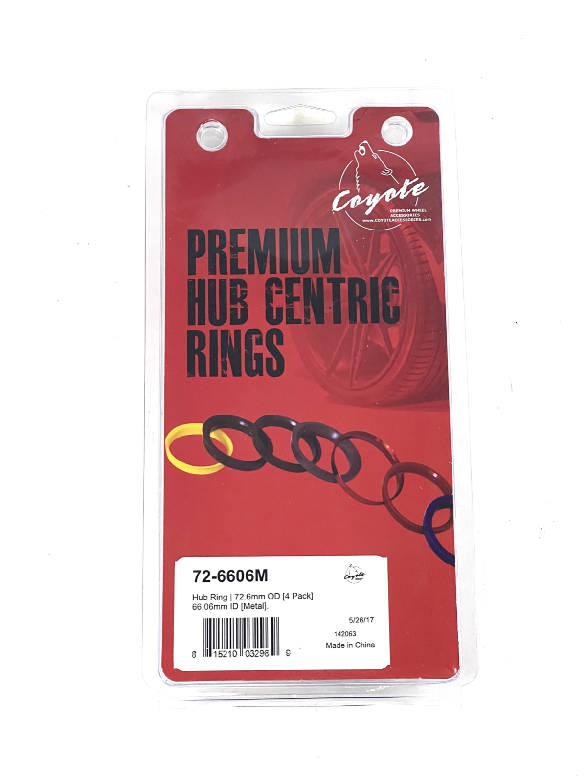 4 Hub Centric Rings 72.6mm to 66.06mm Metal Hubcentric Ring 72.6 66