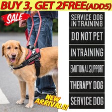 Service Dog Patches for Harness and Vest Removable Dog Vest Patches in Training