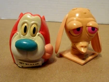 1993 TOPPS Vintage REN & STIMPY BUBBLE GUM CANDY CONTAINERS, NICKELODEON