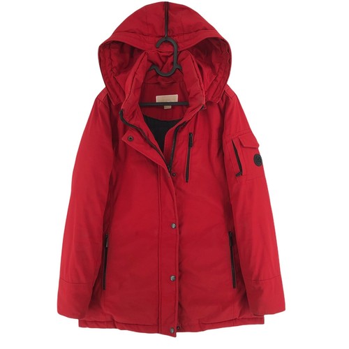 MICHAEL KORS Red Hooded Coat Jacket 