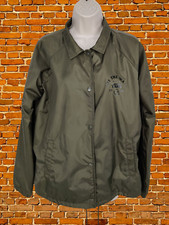 VANS KHAKI JACKET COAT MEDIUM NYLON WOMENS WATERPROOF LIGHT RAIN CASUAL POPPERS