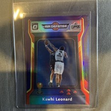 2020-2021 Panini Donruss Optic KAWHI LEONARD Air Defense Purple Holo #4 Prizm