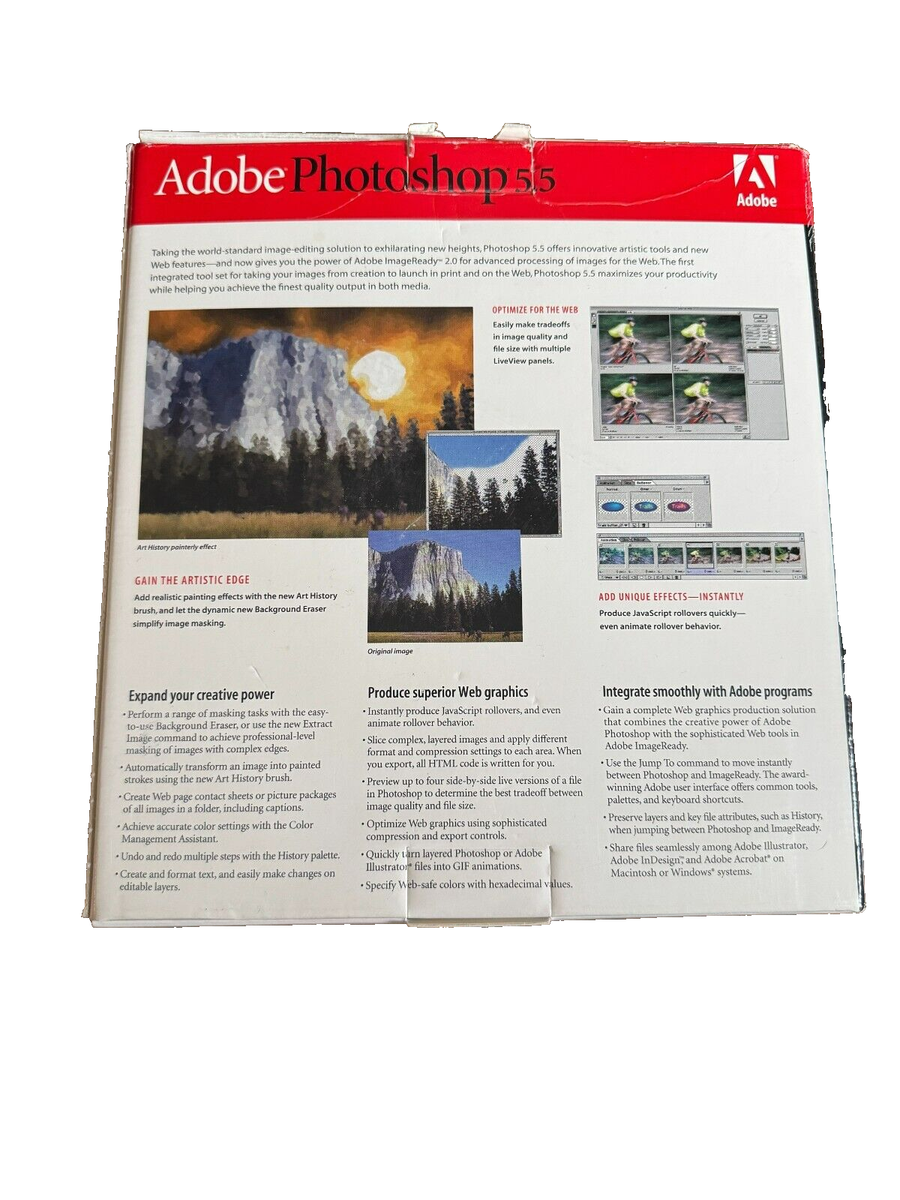 1999 Adobe Photoshop 5.5 For Mac, Macintosh Package Complete | eBay