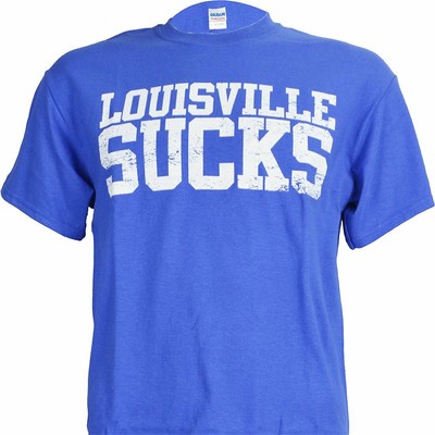 Louisville Sucks on Blue T Shirt | eBay