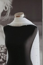 Wedding tulle pearls Scarf Accessory soft tulle bridal scarf