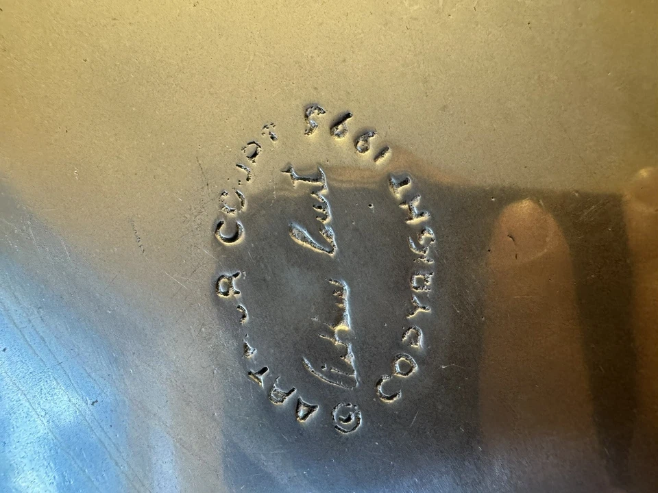 Набор из 2 больших круглых металлических чаш 12 дюймов на тему кролика и роз Arthur Court 1995 - Изображение 4 из 4