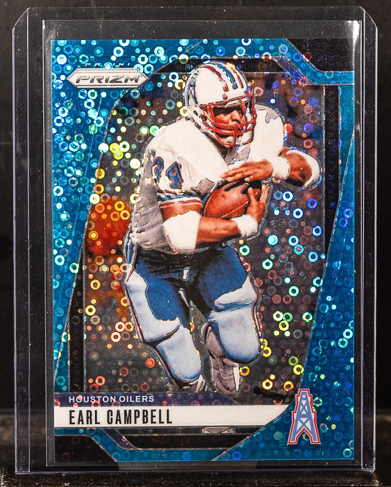 Earl Campbell 2024 Panini Prizm Blue No Huddle Prizm 44/99 Oilers