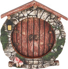 Fairy Garden Door Accessories for Trees - Miniature 3D Wooden Wall Ornaments .