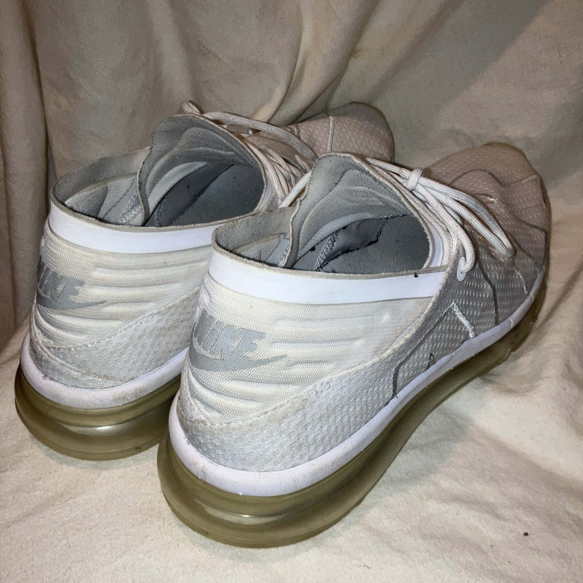 Nike Air Max Flair White Pure Platinum 942236-100 Men\'s Size 11 Running Shoes Nike Air Max Flair Triple White for Sale | Authenticity  main image 3