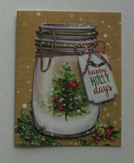 16 Holiday Christmas Greeting Cards 3" x 5" Assortment Lot 3 Dimensional NEW  - Image 3 of 4