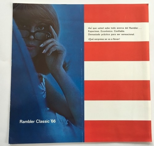 1966 Rambler Classic BIG Spanish Car Brochure Catalog - American Motors