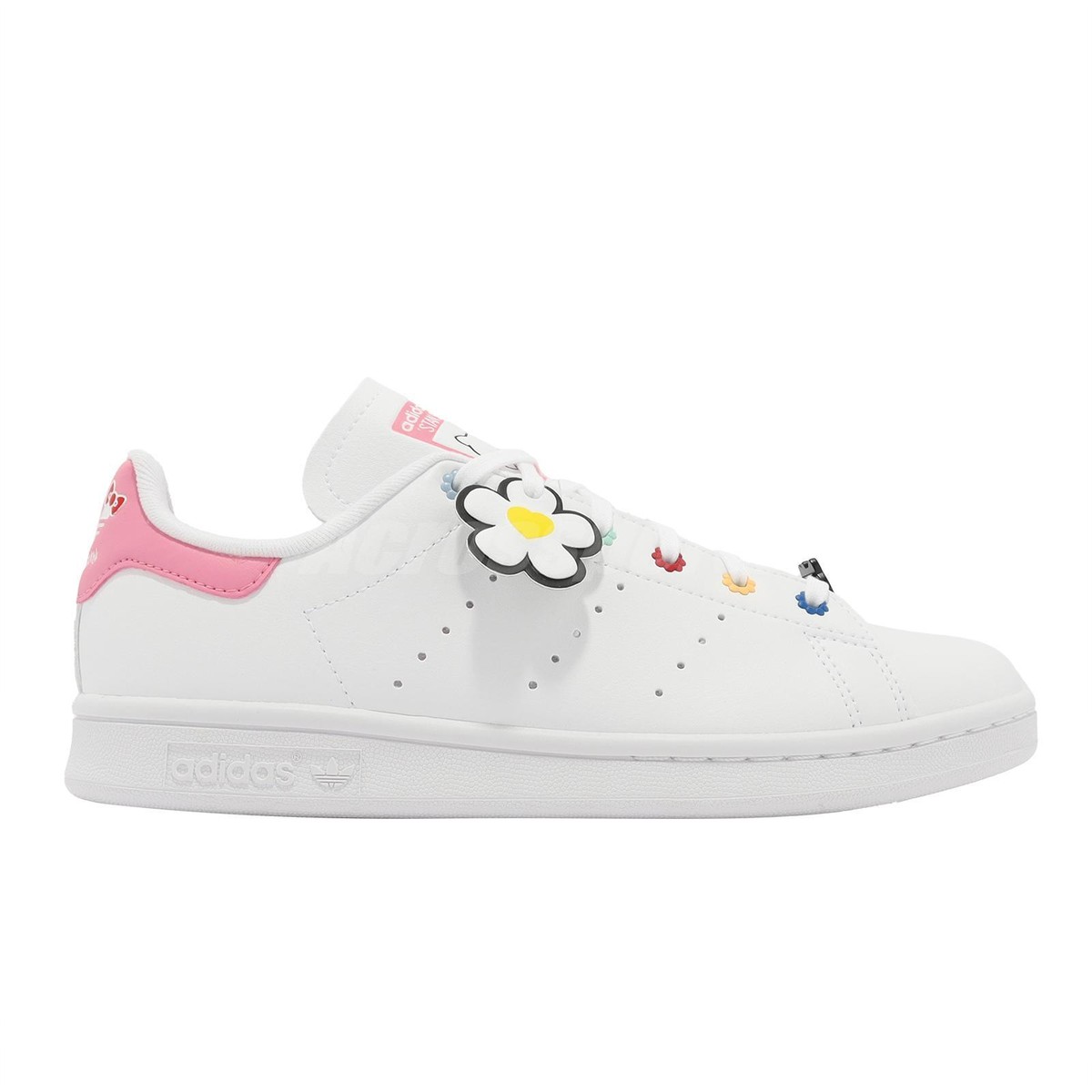 adidas Originals x Hello Kitty Stan Smith J White Pink Kids Youth
