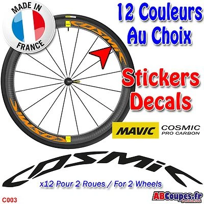 Autocollants roue MAVIC Cosmic Pro Carbon - Sticker Weel decals Rim SL C T -C003 - Bild 1 von 3