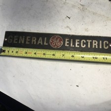 General Electric GE Vintage All Metal (Aluminum) Appliance Badge Or Welder