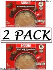 2 PACK - Nestle Hot Cocoa Mix, Rich Milk Chocolate, 8 Envelopes, 0.85 oz Each
