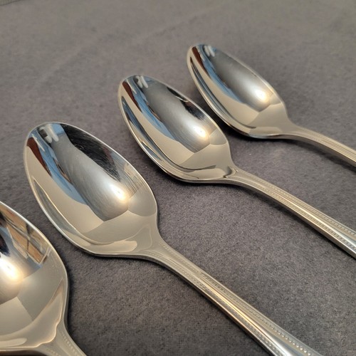 LOT of 7 Reed & Barton English Gentry STAINLESS 18/10 Dinner TABLE SPOONS 7" - Picture 3 of 21