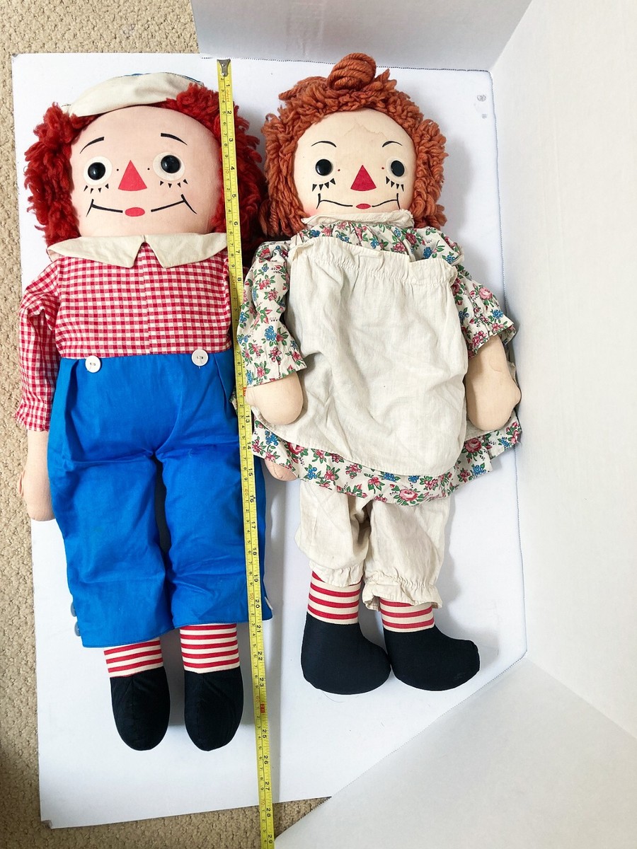 RAGGEDY ANN＆ANDY オルゴール Vintage Large Raggedy Ann And Andy Doll By Johnny Gruelle