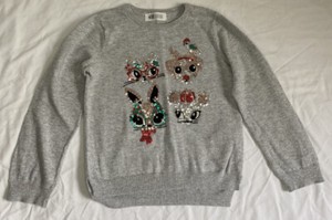 girls sequin christmas jumper