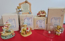VINTAGE CHERISHED TEDDIES FIGURINES CHRISTMAS LOT OF 5