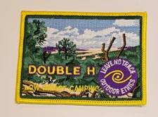 Double H Low Impact Camping Leave No Trace Outdoor Ethics Scouting Patch
