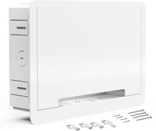 In-Wall TV Box, Media Enclosure, 9 Inches Inwall Cable Management, Organize Syst