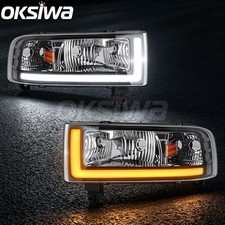 Headlights With Led Drl For 1994-2001 Dodge Ram 15001994-2002 Ram 2500 3500 Lr