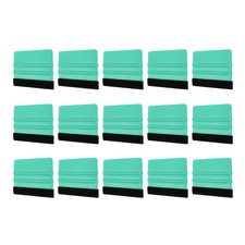 15pcs Felt Vinyl Wrap Squeegee, 4" Decal Squeegee Scraper for Car Wrap, Green