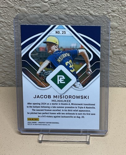 Jacob Misiorowski 2024 Panini Prospect Edition Aces Insert Card #25 - Picture 2 of 2
