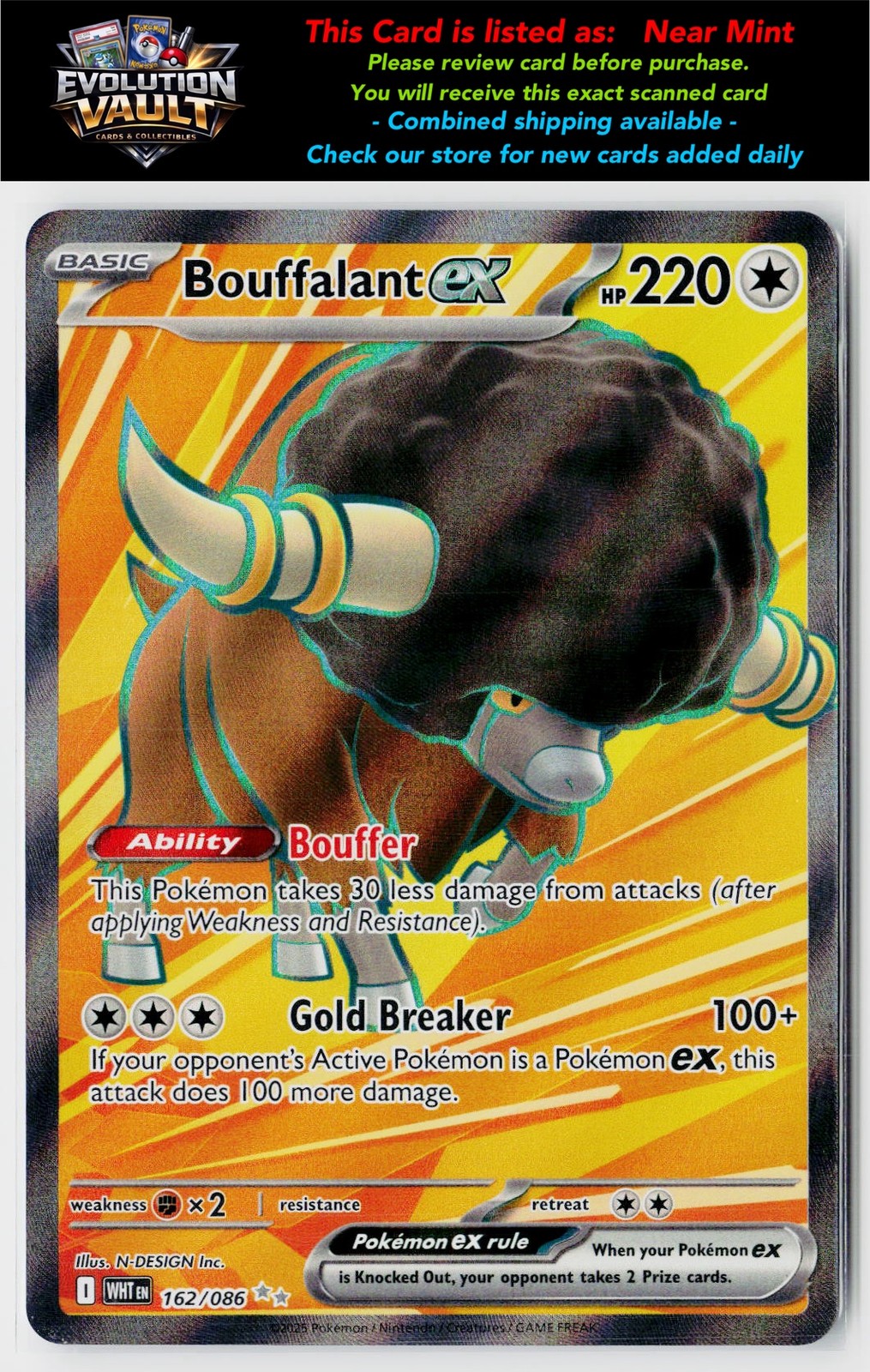 SV: White Flare #162/086 Bouffalant ex